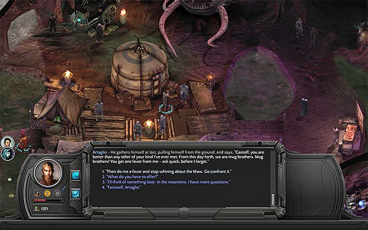 Możesz nakłonić Artaglio do udania się w stronę Paszczy - Jak dotrzeć do Placówki Handlowej i Wstąpienia w Wykwicie? - Torment: Tides of Numenera - poradnik do gry