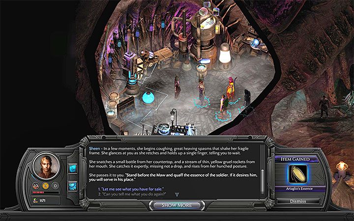 Opracuj esencję przy udziale Sheen - Jak dotrzeć do Placówki Handlowej i Wstąpienia w Wykwicie? - Torment: Tides of Numenera - poradnik do gry