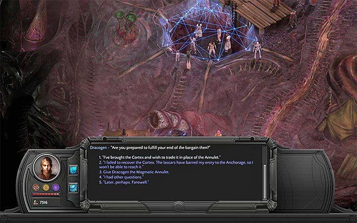 Przekaż Rdzeń Dracogenowi - Cena Dracogena (Dracogens Price) - główne zadanie | Torment Tides of Numenera - Torment: Tides of Numenera - poradnik do gry