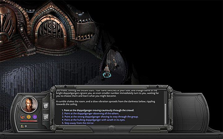 Podejdź do odbicia i wybierz który sobowtór odpowiada twoim preferencjom - Prolog i tworzenie postaci | Torment Tides of Numenera - Torment: Tides of Numenera - poradnik do gry