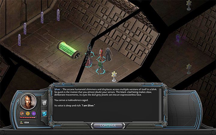 Pierwsze z kilku spotkań ze Srebrnym - Nekropolia (Necropolis) M13 - mapa lokacji | Torment Tides of Numenera - Torment: Tides of Numenera - poradnik do gry