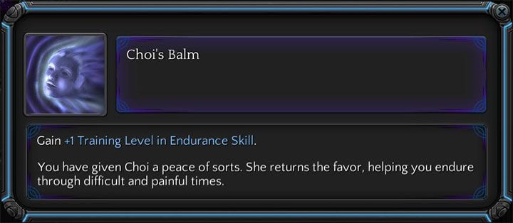 Choi powiązana jest z pobocznym questem Odcięte dziecko z Doliny Poległych Bohaterów (M12 - Postacie możliwe do znalezienia w Labiryncie | Torment Tides of Numenera - Torment: Tides of Numenera - poradnik do gry