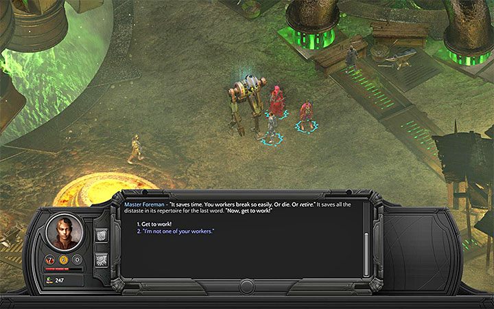 Podjęcie się pracy w Manufakturze - Manufaktura znajduje się w dzielnicy Bebechy (M4 - Miejsca odblokowywania stałych premii do statystyk | Torment Tides of Numenera - Torment: Tides of Numenera - poradnik do gry