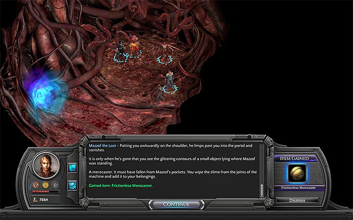 Nie przejmuj się wybieranymi odpowiedziami, bo Mazzof bezproblemowo przekaże ci retrospektor - Lista retrospektorów (merecasters) | Torment Tides of Numenera - Torment: Tides of Numenera - poradnik do gry