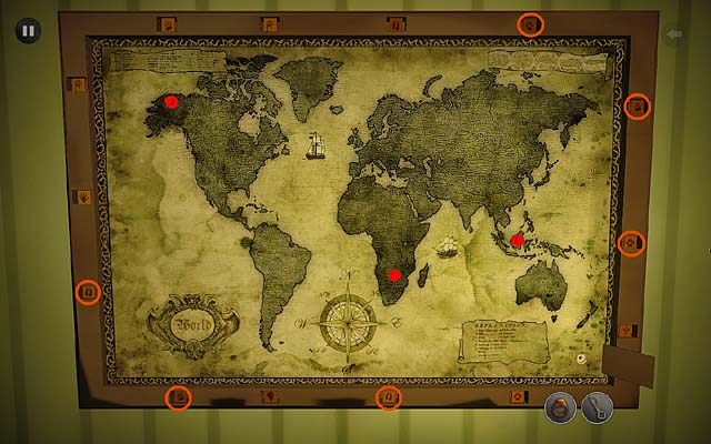 Kiedy odsłoni się ukryty za mapą sejf, na jego pokrętłach ustaw wygrawerowany na sygnecie kod - Zbadaj posiadłość - Rozdział trzeci - Churston - Agatha Christie: The ABC Murders - poradnik do gry