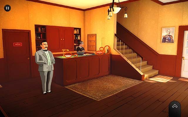 Obadaj też prawą stronę kontuaru (trzy spostrzeżenia) - Przesłuchaj panią Marbury - Rozdział czwarty - Londyn - Agatha Christie: The ABC Murders - poradnik do gry