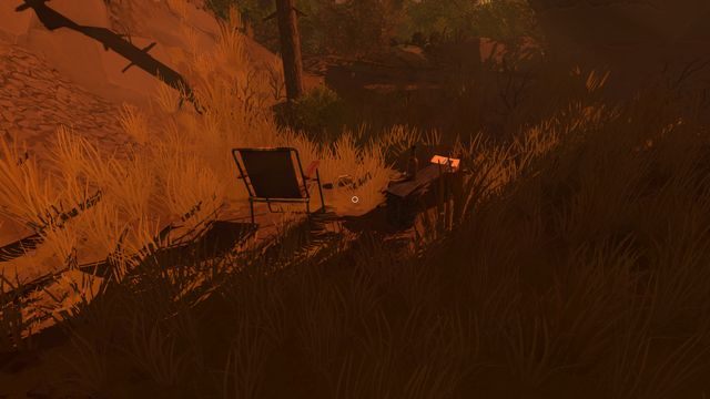 Po oczyszczeniu ścieżki możesz wejść na niewielką polanę, dobrze schowaną za krzakami - Notatki - Sekrety - Firewatch - poradnik do gry