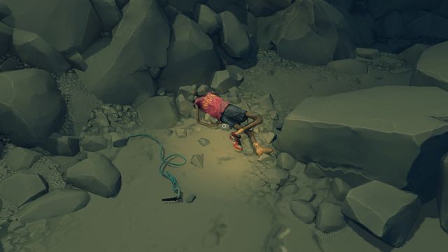 Droga jest liniowa, aby zejść do końca jaskini musisz dwukrotnie zeskoczyć niżej - Dzień 78 - Opis przejścia - Firewatch - poradnik do gry