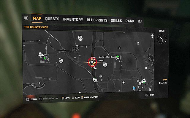 Plan jest wewnątrz naczepy ciężarówki znajdującej się na autostradzie w północnej części mapy - Jak zdobyć najlepsze części do auta buggy? | Pojazd buggy | Dying Light - Dying Light: The Following - poradnik do gry