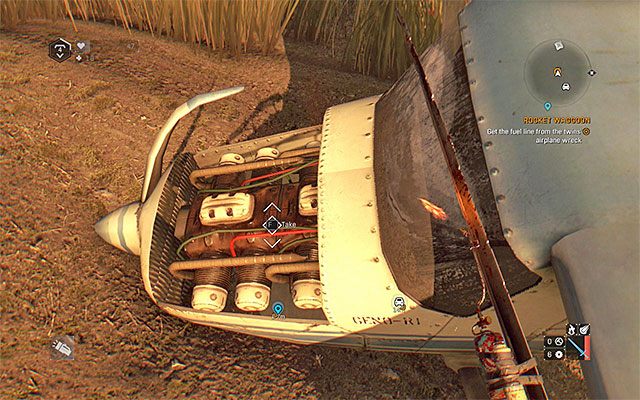 Wyjmij przewód paliwowy z wraku samolotu - Niecodzienna rakieta (Rocket Waggoon) | Poboczne zadania - Inne lokacje - Dying Light: The Following - poradnik do gry