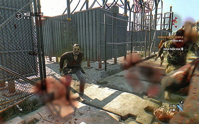 Biegający zarażeni będą pojawiali się w grupach po 2-3 potwory - Władza i elektryfikacja (Power to the People) | Poboczne zadania - Stacja benzynowa - Dying Light: The Following - poradnik do gry