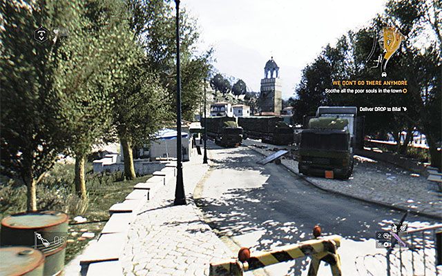 Zniekształcenia obrazu to nie jedyny problem, bo w miasteczku regularnie będą pojawiały się nowe biegające zombiaki - Już tam nie chodzimy (We Dont Go There Anymore) | Poboczne zadania - Stacja benzynowa - Dying Light: The Following - poradnik do gry