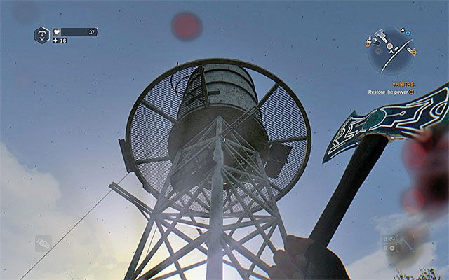 Skrzynki z bezpiecznikami są na słupie energetycznym i na szczycie dużej metalowej wieży - Vanitas | Główne zadania | Dying Light The Following - Dying Light: The Following - poradnik do gry