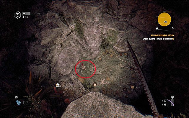Po tym jak dotrzesz do Świątyni Słońca wysłuchaj rozmowy z Atillą i zacznij badać oznaczony na żółto obszar - Niedokończona opowieść (An Unfinished Story) | Główne zadania - Dying Light: The Following - poradnik do gry