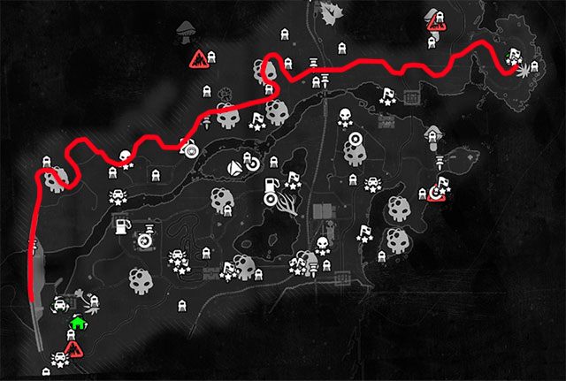 Pierwszy cel tego zadania to dotarcie do Zapory (Dam) zlokalizowanej na zachodnim krańcu mapy - Posłuszni (The Following) | Główne zadania | Dying Light The Following - Dying Light: The Following - poradnik do gry