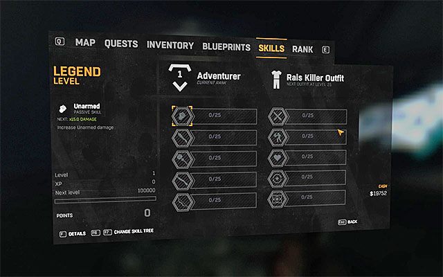 Okno poziomów Legendy - Poziomy Legendy (Legend Levels) | Inne nowości w dodatku The Following - Dying Light: The Following - poradnik do gry