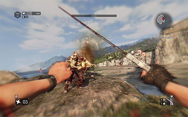 Do pokonania Dawida używaj poręcznej broni białej lub strzelby - Jak pokonać Dawida i Goliata? | Pojedynki z bossami | Dying Light The Following - Dying Light: The Following - poradnik do gry