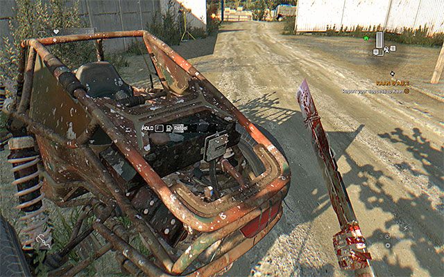 Po tym jak odnajdziesz paliwo musisz je jeszcze wlać do zbiornika w aucie buggy - Jak zatankować samochód? | Pojazd buggy | Dying Light The Following - Dying Light: The Following - poradnik do gry