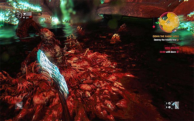 W celu oczyszczenia gniazda musisz odnaleźć cztery potwory odpowiedzialne za wylęganie zarażonych i jedna z tych kreatur pokazana została na dołączonym obrazku - W głąb króliczej nory (Down the Rabbit Hole) | Poboczne zadania - Farma Jasira - Dying Light: The Following - poradnik do gry