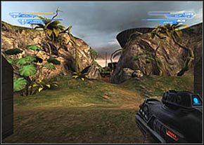 Tutaj zaatakuje Cię z lewej kolejny Skaarj Warrior - Power Plant - część 1 | Sanctuary | Unreal II The Awakening - Unreal II: The Awakening - poradnik do gry