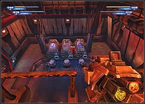 Jeśli chcesz, posłuchaj co mają do powiedzenia, po czym rozwal wojaka i zeskocz w dół - Izanagi Xeno Research Facility | Na Koja Abad | Unreal II The Awakening - Unreal II: The Awakening - poradnik do gry