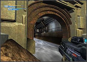 Ruszaj pod prąd aż do drabinki umieszczonej z prawej - Waterfront - część 1 | Severnaya, Kalydon | Unreal II The Awakening - Unreal II: The Awakening - poradnik do gry