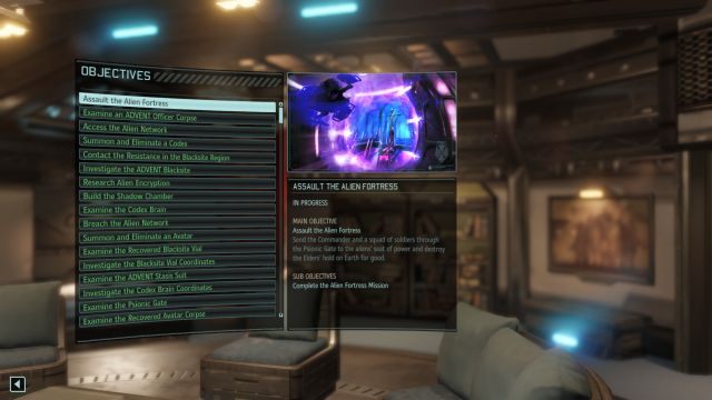 Wykonane misje podejrzeć można w menu dostępnym na dole ekranu. - Misje fabularne | Porady | XCOM 2 - XCOM 2 - poradnik do gry