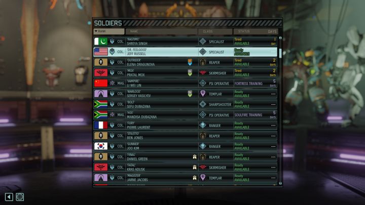 Żołnierze nowych klas postaci na spisie żołnierzy. - Pozyskiwanie nowych żołnierzy frakcji | Klasy postaci i frakcje | XCOM 2 - XCOM 2 - poradnik do gry
