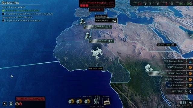 Na mapie świata od początku dzieje się bardzo dużo. - Mapa świata | Kluczowe mechanizmy rozgrywki | XCOM 2 - XCOM 2 - poradnik do gry