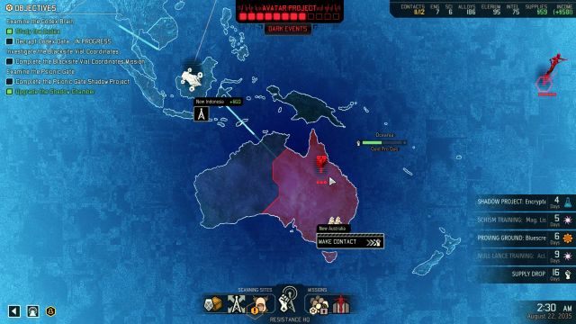 Widoczny na górze ekranu wskaźnik postępu Projektu AVATAR - Projekt AVATAR | Kluczowe mechanizmy rozgrywki | XCOM 2 - XCOM 2 - poradnik do gry
