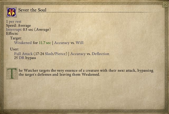 Po wygranej walce twoja główna postać otrzyma zdolność Rozerwanie Duszy (Sever the Soul), która osłabia obronę przeciwników - Żelazne cepy (The Iron Flail) - zadanie główne - Krzepa (Stalwart Village) M1 - Pillars of Eternity: The White March Part II - poradnik do gry