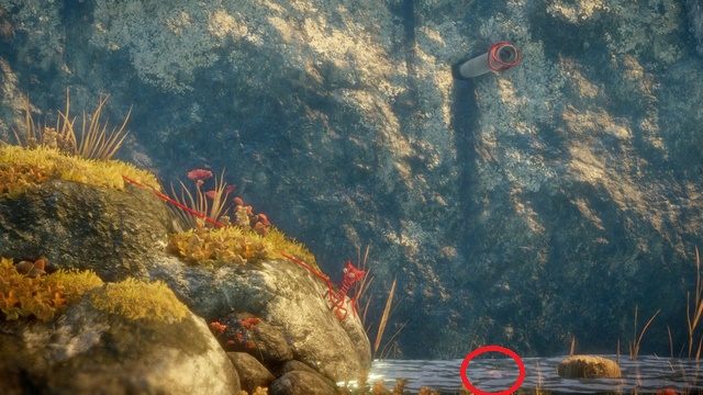 Sekret leży w wodzie, w drugim bajorku - Poziom 2 - The Sea | Sekrety w Unravel - guziki - Unravel - poradnik do gry