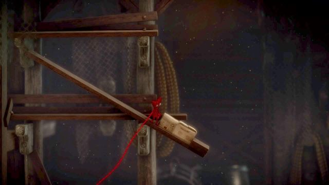 Przesuń do rogu wszystkie kartony i szybko wskocz do góry, nim je przeważysz - Poziom 2 - The Sea | Sekrety w Unravel - guziki - Unravel - poradnik do gry