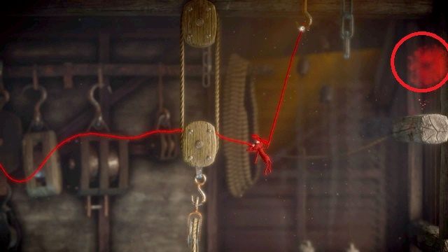 Guzik za hakami na wysokości - Poziom 2 - The Sea | Sekrety w Unravel - guziki - Unravel - poradnik do gry