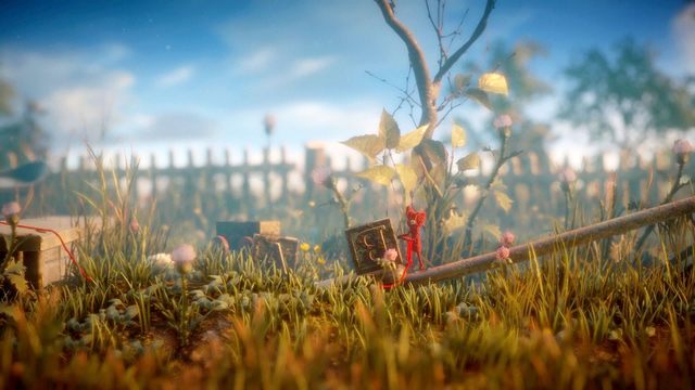 Huśtawka - zablokuj ją przeciągniętym klockiem - Poziom 1 - Thistle and Weeds | Opis przejścia Unravel - Unravel - poradnik do gry