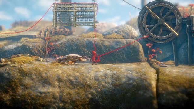 Mechanizm korbowy pozwoli ci manipulować klatką na kraby - Poziom 2 - The Sea | Opis przejścia Unravel - Unravel - poradnik do gry