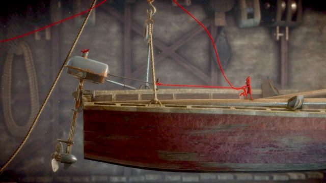 Łódź musi zostać najpierw uruchomiona, potem przechyl silnik - Poziom 2 - The Sea | Opis przejścia Unravel - Unravel - poradnik do gry