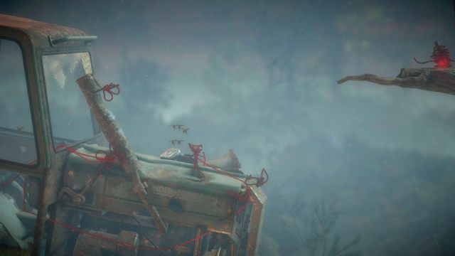 Oprzyj rurę wydechową traktora na gałce i zbuduj trampolinę - Poziom 3 - Berry Mire | Opis przejścia Unravel - Unravel - poradnik do gry