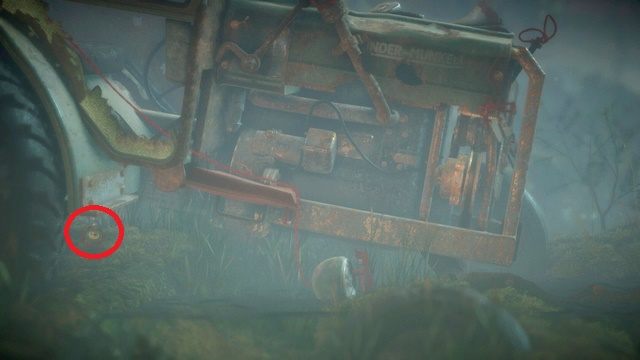 Guzik pod ciągnikiem zbierzesz ustawiając w kałuży lampę z dachu - Poziom 3 - Berry Mire | Opis przejścia Unravel - Unravel - poradnik do gry