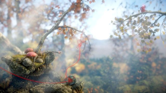 Prosty mechanizm naciągania gałęzi - Poziom 4 - Mountain Trek | Opis przejścia Unravel - Unravel - poradnik do gry