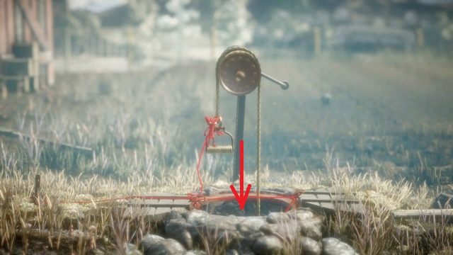 Wejdź do studni, by odnaleźć guzik. Wyciągnij wiadro, by przejść przez pole - Poziom 8 - The Letter | Opis przejścia Unravel - Unravel - poradnik do gry