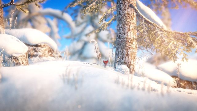 Z szyszki będziesz mógł utworzyć naprawdę wielkie kule śniegu - Poziom 9 - Winter Sun | Opis przejścia Unravel - Unravel - poradnik do gry