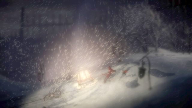 Chwytaj się lampy, by uchronić się przed porwaniem, a idąc pod górę pomagaj sobie również gałęziami - Poziom 11 - Last Leaf | Opis przejścia Unravel - Unravel - poradnik do gry