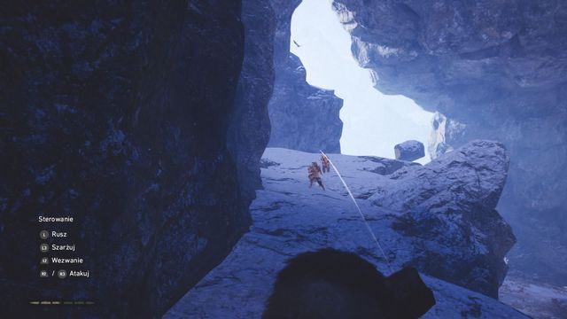 Biegnij do góry i zrzuć znajdujący się na końcu kamień. - Stary mamut w potrzasku | Legenda Mamuta | Far Cry Primal - Far Cry Primal - poradnik do gry