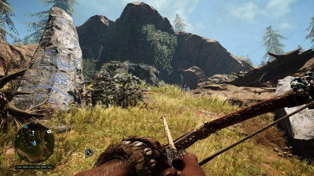 Po zapoznaniu się z malowidłem wróć w stronę drogi oraz odbij w kierunku północnym - Schowki myśliwego | Schowki myśliwego i przedmioty kolekcjonerskie - Far Cry Primal - poradnik do gry