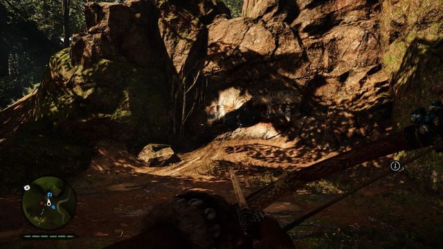 Malowidło znajduje się na skale, pod wzgórzem - Schowki myśliwego | Schowki myśliwego i przedmioty kolekcjonerskie - Far Cry Primal - poradnik do gry