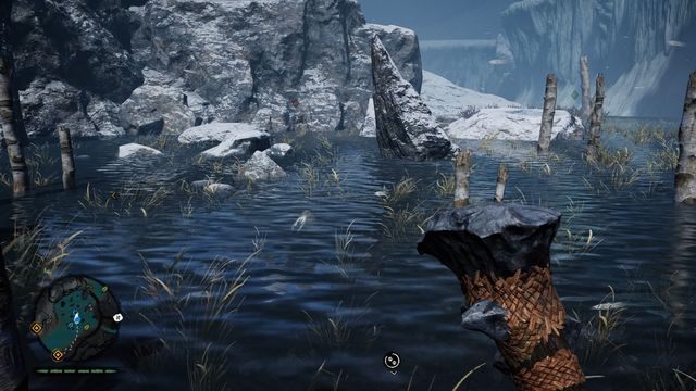 W wodzie, pomiędzy drewnianymi palami - Ręce Daiszy 21-28 | Północne Oros | Far Cry Primal - Far Cry Primal - poradnik do gry