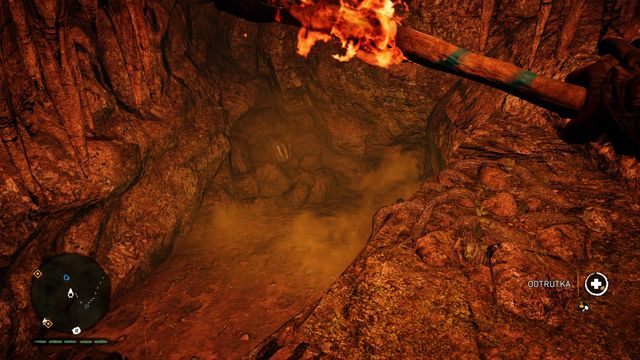 Po zejściu na dół jaskini zostań na tym poziomie, kierując się cały czas jednym korytarzem - Ręce Daiszy | Południowe Oros | Far Cry Primal - Far Cry Primal - poradnik do gry