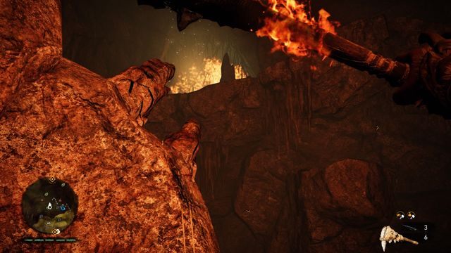 Jaskinia ta jest bardzo rozległa, ale w pełni liniowa - niemal przez cały czas możesz podążać za śladami stóp - Ręce Daiszy | Południowe Oros | Far Cry Primal - Far Cry Primal - poradnik do gry