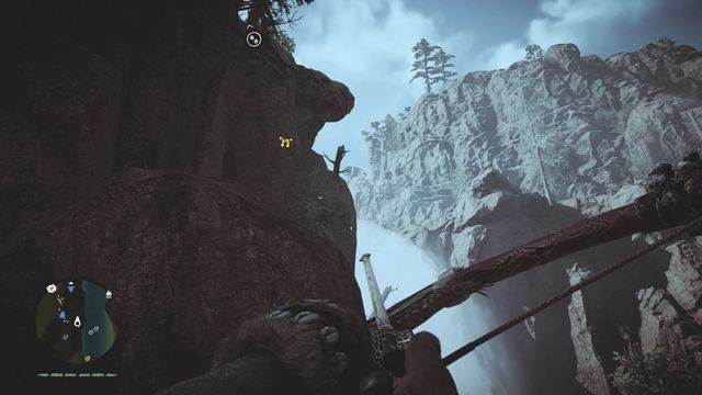 Od wyjścia z rzeki wespnij się do góry (szpon do wspinaczki) - Maski Izila | Południowe Oros | Far Cry Primal - Far Cry Primal - poradnik do gry